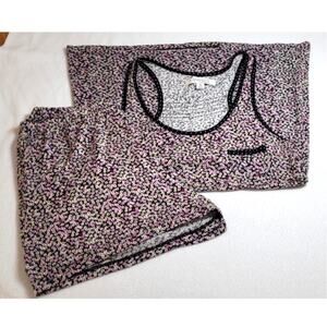 Ellen Tracy Pajamas Set S Sleepwear Lounge Sleeveless Top Shorts Fairy Cottage